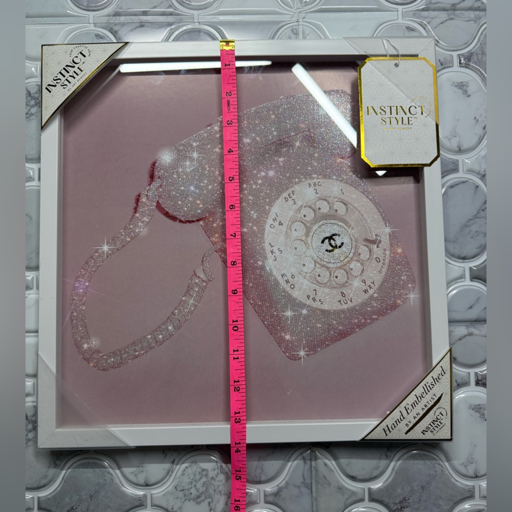 Chanel Pink Glitter Telephone Wall Art - Picture 3 of 3